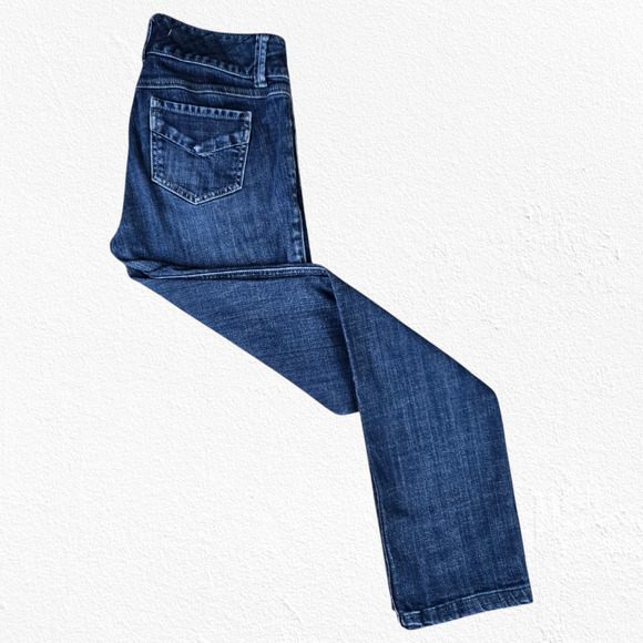 Y2K Vintage CAbi Dark Wash Low Rise Straight Leg Lou Lou Style 201 Jeans Size 4 - Picture 7 of 8